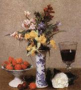 Henri Fantin-Latour Still lIfe with Flowens and Fruit oil on canvas
